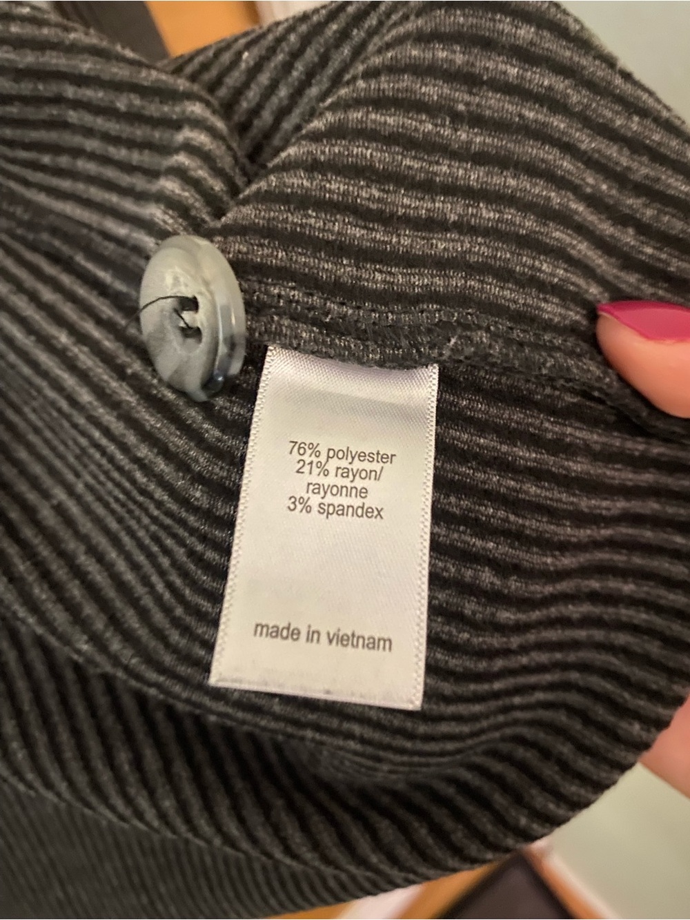 Grunge Gray Black Tonal Corduroy Oversized Collared Button Down Shacket Cardigan - Picture 5 of 6